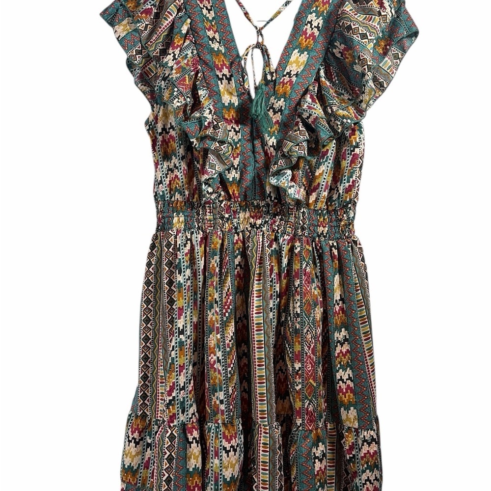 Boemo Anthropologie Short Women Dress Paisley Size M Medium - Picture 3 of 11